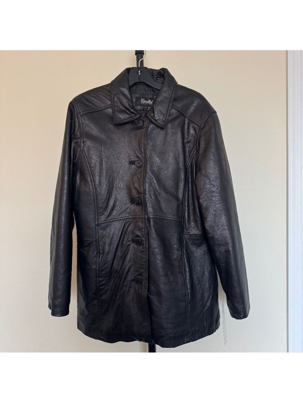 Excelled Collection Black Leather Jacket Women’s in Large